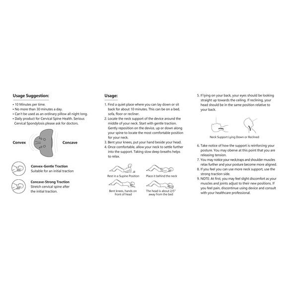 Neck & Shoulder Relaxer Cervical Traction Pillow Neck Stretcher Pain Relief - Picture 10 of 13